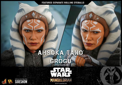 Figura Star Wars The Mandalorian Pack de 2 Figuras 1/6 Ahsoka Tano & Grogu 29 cm Hot Toys