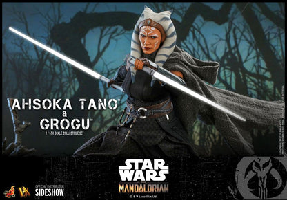 Figura Star Wars The Mandalorian Pack de 2 Figuras 1/6 Ahsoka Tano & Grogu 29 cm Hot Toys