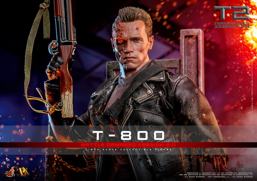 Figura Terminator 2 Figura 1/6 Movie Masterpiece T-800 Battle Damaged Version 2.0 32 cm Hot Toys