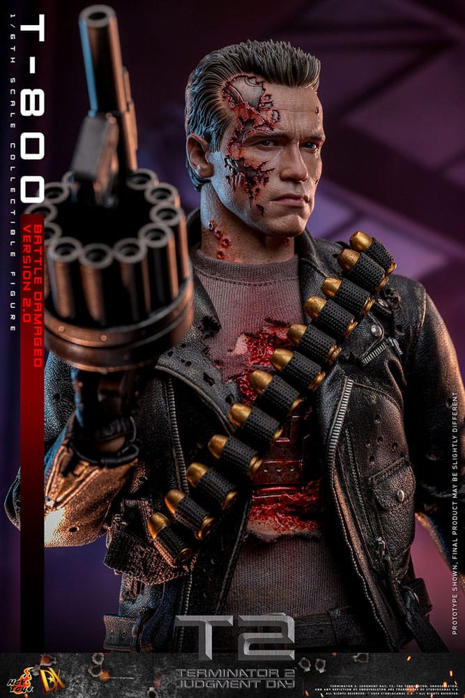 Figura Terminator 2 Figura 1/6 Movie Masterpiece T-800 Battle Damaged Version 2.0 32 cm Hot Toys