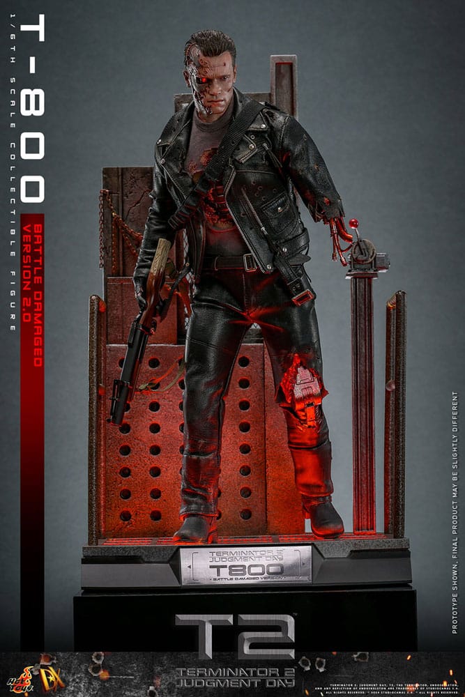 Figura Terminator 2 Figura 1/6 Movie Masterpiece T-800 Battle Damaged Version 2.0 32 cm Hot Toys