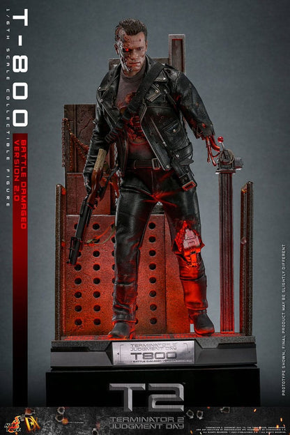 Figura Terminator 2 Figura 1/6 Movie Masterpiece T-800 Battle Damaged Version 2.0 32 cm Hot Toys