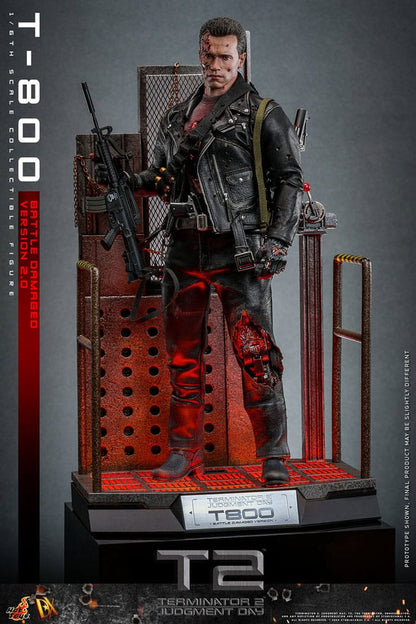 Figura Terminator 2 Figura 1/6 Movie Masterpiece T-800 Battle Damaged Version 2.0 32 cm Hot Toys