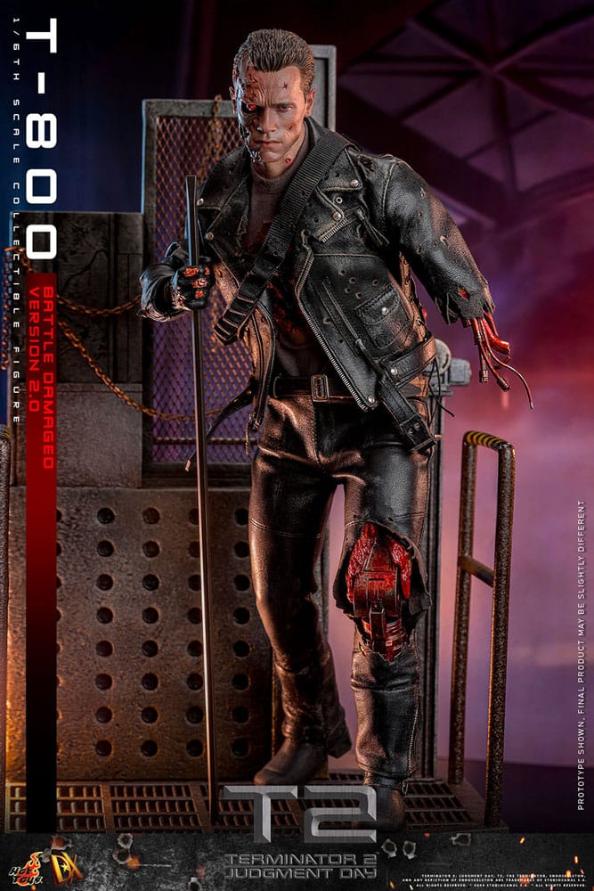 Figura Terminator 2 Figura 1/6 Movie Masterpiece T-800 Battle Damaged Version 2.0 32 cm Hot Toys