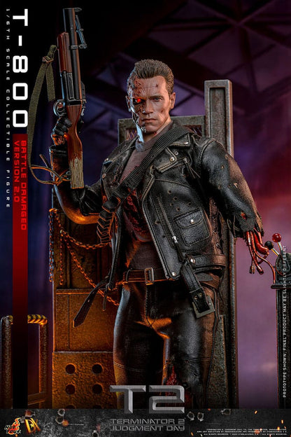 Figura Terminator 2 Figura 1/6 Movie Masterpiece T-800 Battle Damaged Version 2.0 32 cm Hot Toys