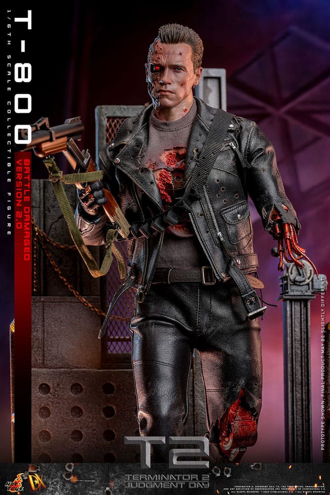 Figura Terminator 2 Figura 1/6 Movie Masterpiece T-800 Battle Damaged Version 2.0 32 cm Hot Toys