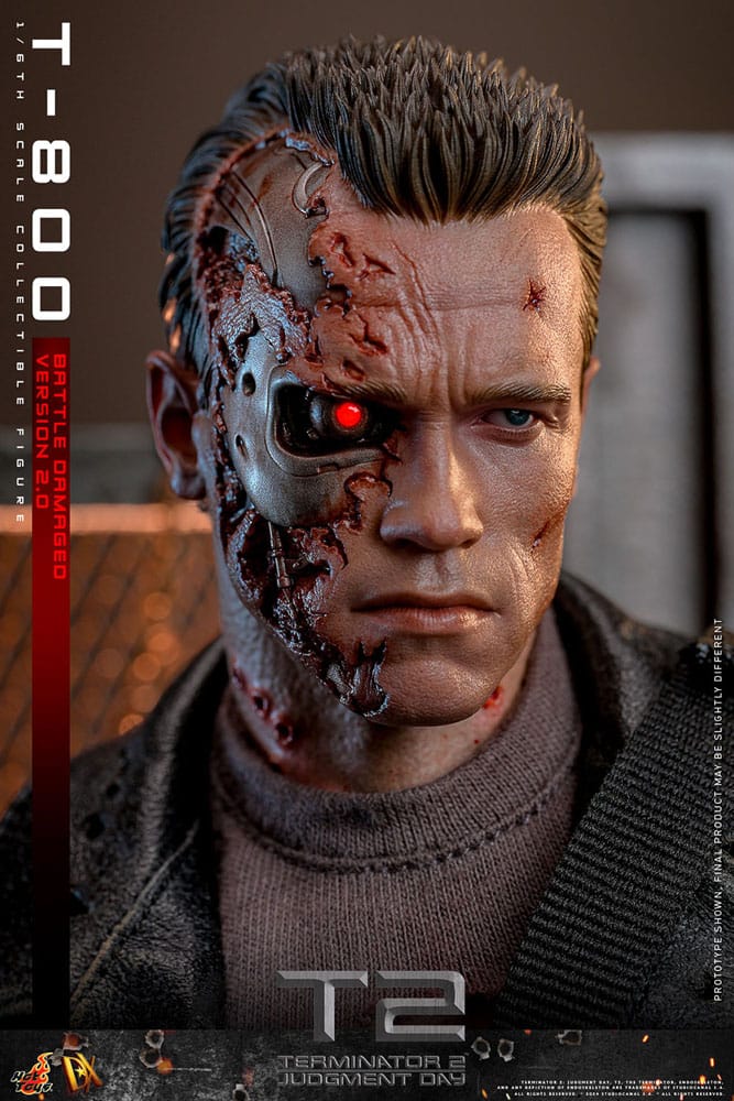 Figura Terminator 2 Figura 1/6 Movie Masterpiece T-800 Battle Damaged Version 2.0 32 cm Hot Toys