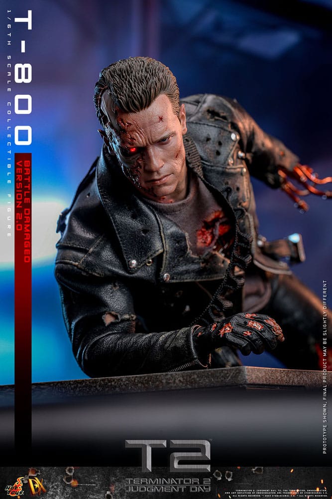 Figura Terminator 2 Figura 1/6 Movie Masterpiece T-800 Battle Damaged Version 2.0 32 cm Hot Toys