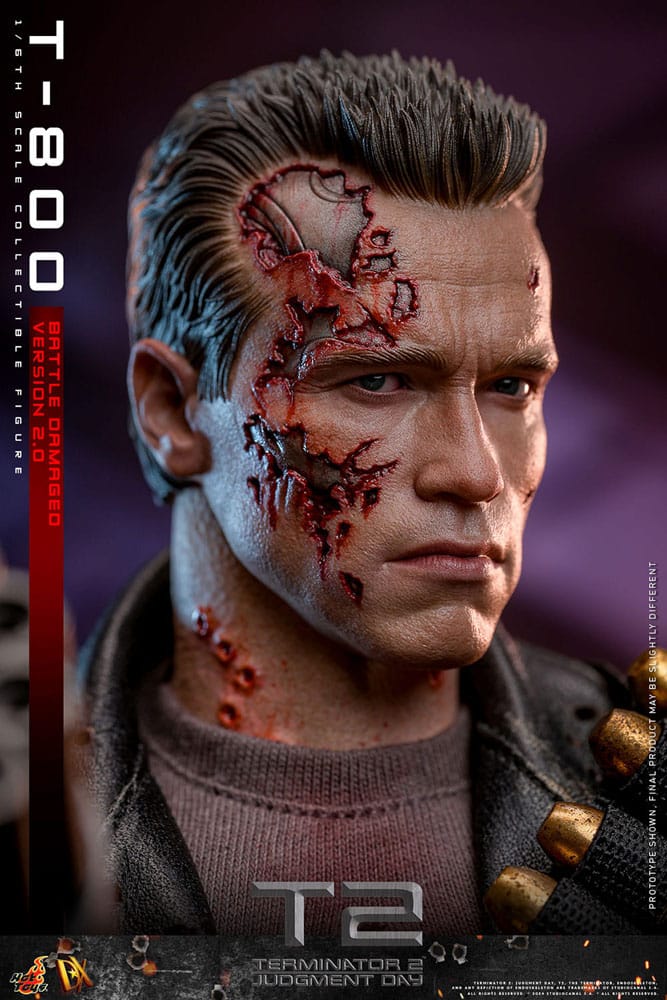 Figura Terminator 2 Figura 1/6 Movie Masterpiece T-800 Battle Damaged Version 2.0 32 cm Hot Toys