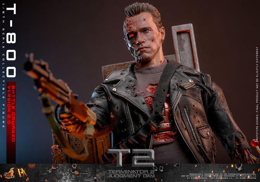 Figura Terminator 2 Figura 1/6 Movie Masterpiece T-800 Battle Damaged Version 2.0 32 cm Hot Toys